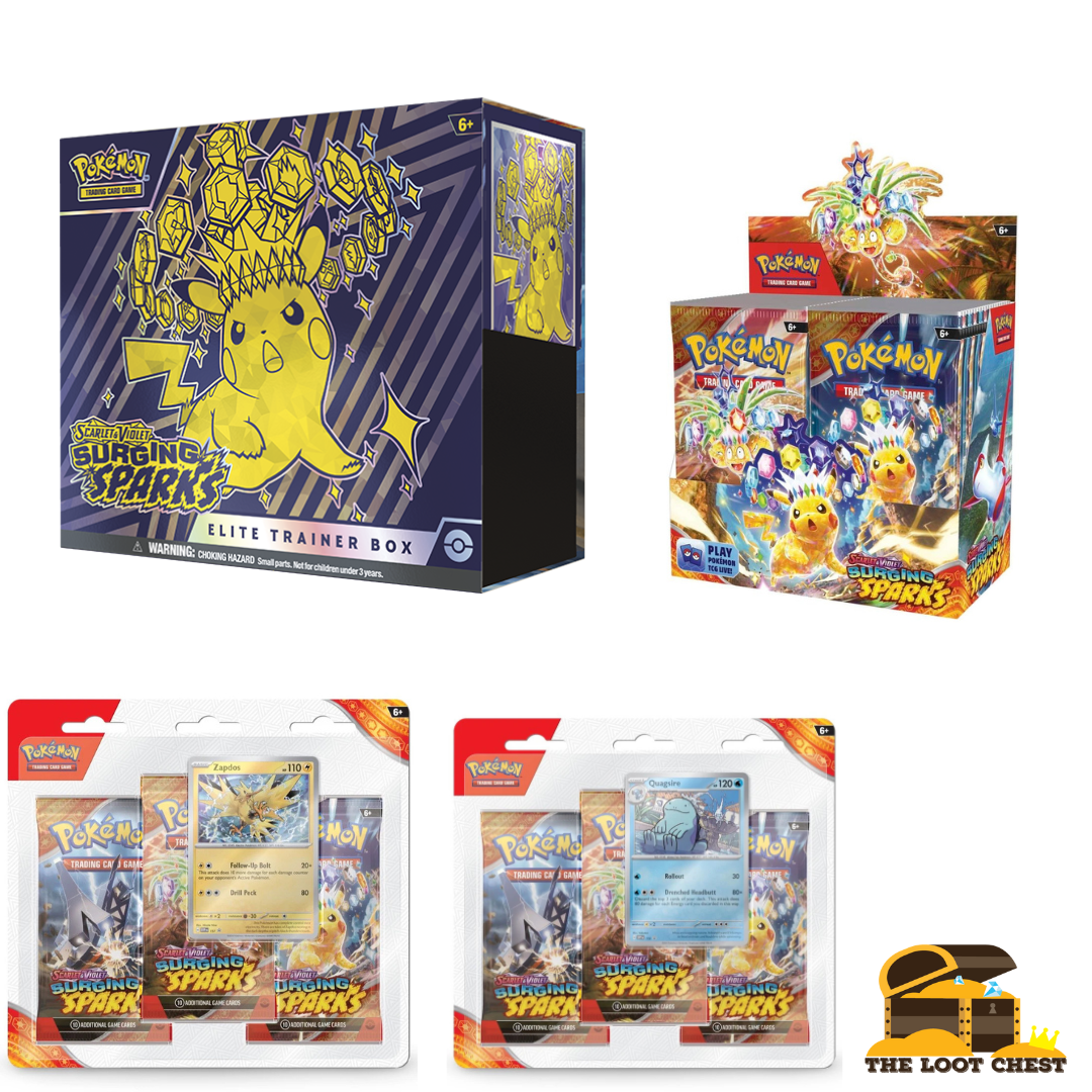Pokemon TCG Scarlet & Violet SV08 Surging Sparks The Loot Chest Pokemon TCG Scarlet & Violet SV08 Surging Sparks The Loot Chest