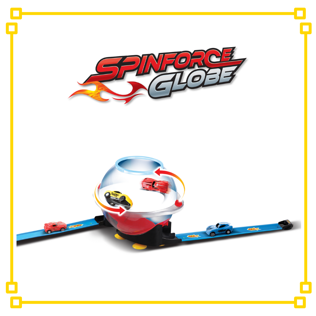 SpinForce Globe - High Speed Pull Back Cars With Track